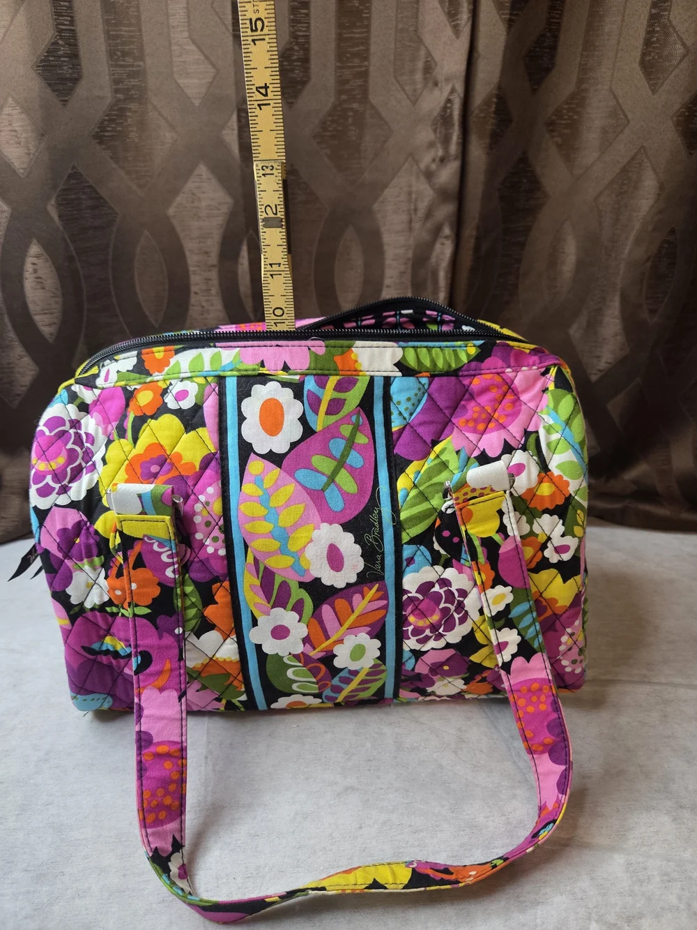 Vera Bradley Multicolor Floral Quilted Shoulder Bag - Purple Dominant